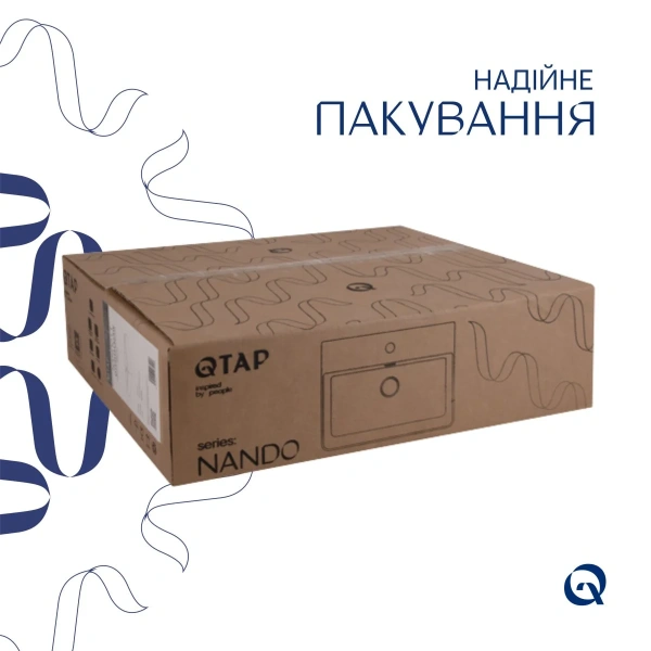 Комплект Qtap Nando LT: Раковина підвісна прамокутна 500х420х130 мм White + Донний клапан PU02O QT12112173SWN47323