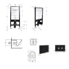 Готове рішення Qtap для ванної кімнати: підвісний унітаз Jay Ultra Quiet 520x360x320 + комплект інсталяції Standard (кругла клавіша Black)