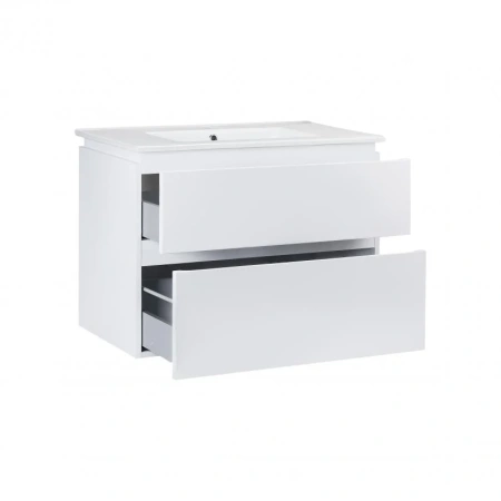 Комплект Qtap Albatross 810х725х460 White тумба підвісна + раковина врізна