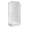 Набір Qtap душова кабіна Scorpio-AC6 Clear 2120x900x900 мм + піддон Diamond 90x90x12 см з сифоном