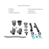 Фото Кухонна мийка на дві чаші у чорному кольорі PVD Lidz 78*43 Brush 3,0/1,0 мм + Дозатор + Кошик