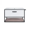 Комплект Qtap Taurus 800х580х437 White/Whitish oak підвісна тумба + раковина врізна