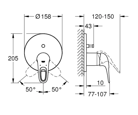 Фото Змішувач для душу GROHE EUROSTYLE