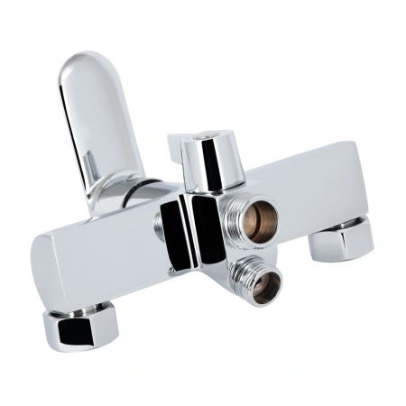 Фото Змішувач для ванни з довгим виливом та душовим гарнітуром Qtap Evia