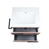 Комплект Qtap Taurus 600х800х437 Whitish oak тумба для пола + раковина врізна