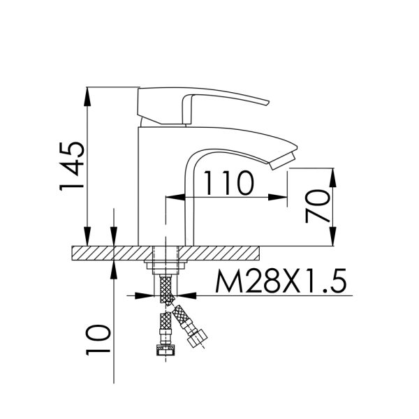 Змішувач для раковини Qtap Swan Eco (хром)