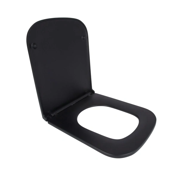 Сидіння для унітаза Qtap Tern 420х340х35 мм, Matt Black, з мікроліфтом, Slim Duroplast, Quick Release