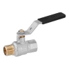Кран кульовий Kroner 1/2" ВЗ PN40 ручка, нікельований
