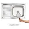 Фото Кухонна мийка Lidz 5080-R Decor 0,8 мм