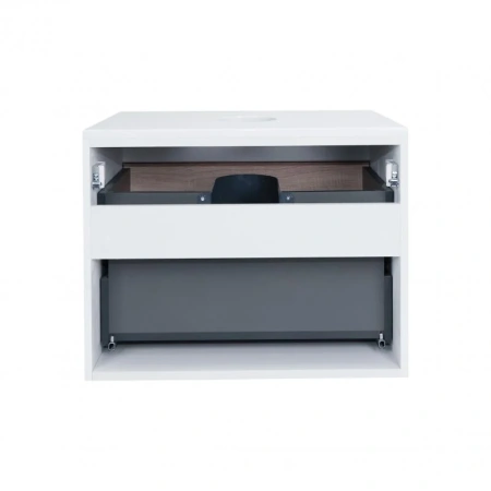 Тумба підвісна Qtap Virgo 600х476х469 White/Whitish oak зі стільницею
