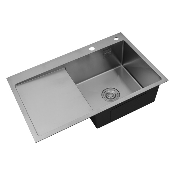 Кухонна мийка крило ліворуч Kroner KRP Gebürstet - 7849RHM (3.0/1.0 мм)
