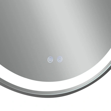 Дзеркало Qtap Gemini 800х700 з LED-підсвічуванням Touch, з антизапотіванням, з димером, рег. темп. кольору (3000-6500K)