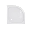 Фото Душовий піддон Lidz Kapielka ST90x90x14 низький, напівкруглий, діаметр зливу 52 мм