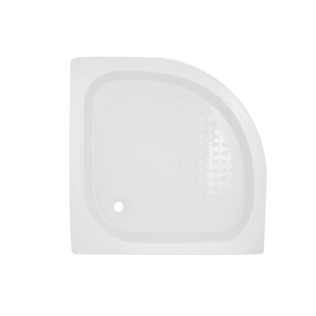 Фото Душовий піддон Lidz Kapielka ST90x90x14 низький, напівкруглий, діаметр зливу 52 мм