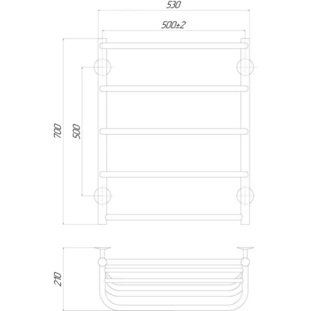 Фото Рушникосушка електричний Qtap Standard