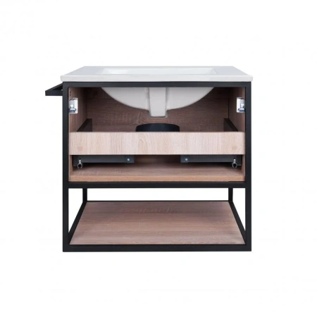 Комплект Qtap Taurus 600х580х437 Whitish oak тумба підвісна + раковина врізна