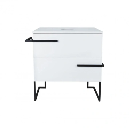 Тумба підлогова Qtap Taurus 600х616х437 White/Whitish oak зі стільницею
