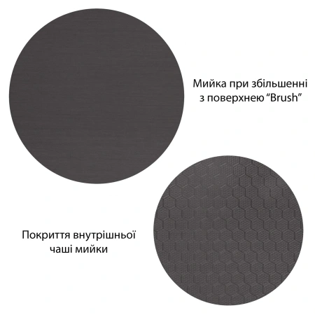Фото Кухонна мийка Kroner KRP Schwarze - PVD (3.0/0.8 мм)
