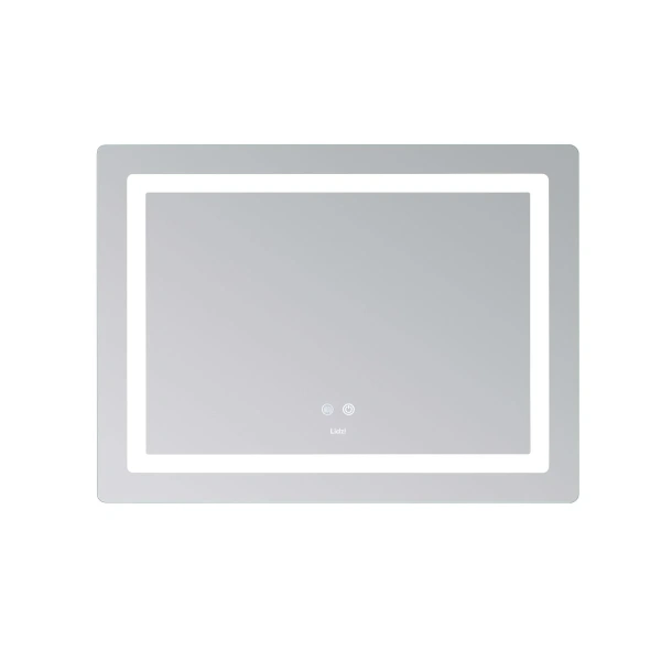 Дзеркало Lidz Kubis (KU2) 800х600 з LED-підсвічуванням Touch, з антизапотіванням, з регулюванням яскравості