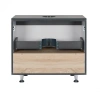 Тумба для підлоги Qtap Robin 800х616х437 Graphite/Whitish oak зі стільницею