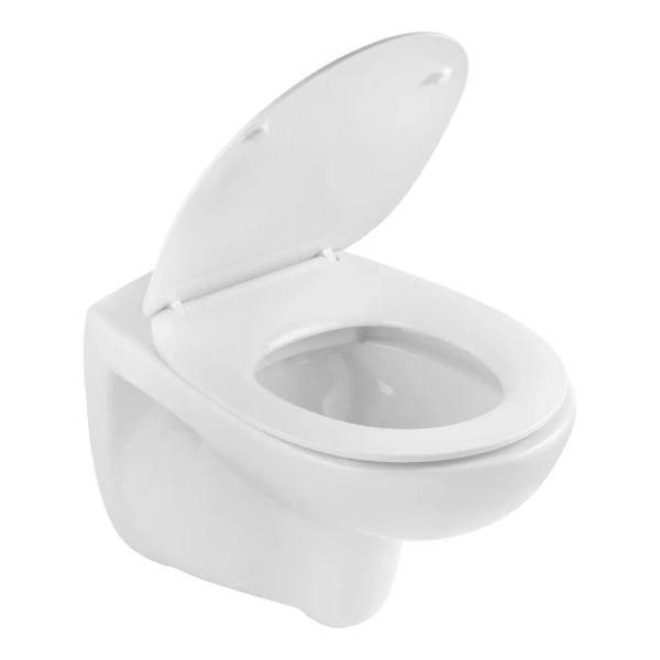 Унітаз підвісний безобідковий Kroner Oker WHI533536 RIMLESS з сидінням