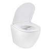 Унітаз підвісний безобідковий Kroner Harz WHI493736 RIMLESS з сидінням Slim Duroplast / Soft-close /
