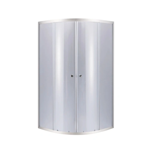 Фото Душова кабіна Lidz Latwa SC80x80.SAT.MID.GR напівкругла, скло тоноване 4 мм + душовий піддон ST80x80x26, з панеллю