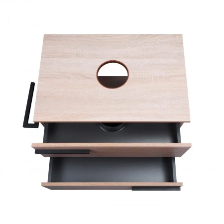 Тумба для підлоги Qtap Taurus 700х616х437 Whitish oak зі стільницею