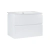 Комплект Qtap Albatross 810х725х460 White тумба підвісна + раковина врізна