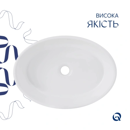 Раковина накладна овальна 500x360x140 мм, Qtap Kolibri
