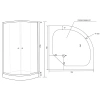 Фото Душова кабіна Lidz Latwa 80x80
