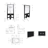 Готове рішення Qtap для ванної кімнати: підвісний унітаз Robin Ultra Quiet 520x365x365 + комплект інсталяції Standard (кругла клавіша Black)