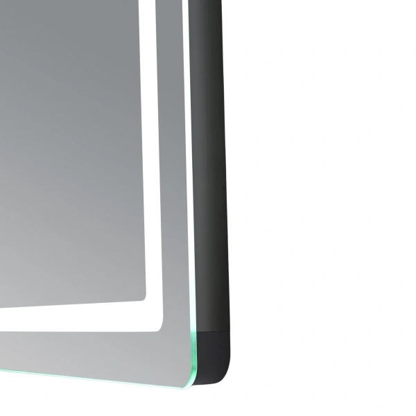 Дзеркало Qtap Mideya (MI2) 1000х800 з годинником, з LED-підсвічуванням Touch, з антизапотіванням, димером, рег. яскравості