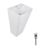 Комплект Qtap Tern: Раковина напольна моноблок 440х380х830 мм White + Донний клапан PU02O
