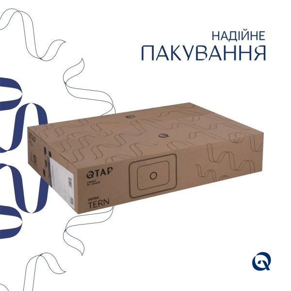 Раковина накладна прямокутна 600x400x110 мм Qtap Tern QT171180841W