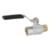 Кран кульовий Kroner 1/2" ВЗ PN40 ручка, нікельований