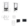 Готове рішення Qtap для ванної кімнати: підвісний унітаз Crow Ultra Quiet 520x360x290 + комплект інсталяції Standard (лінійна клавіша Black)