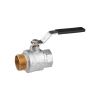 Кран кульовий Kroner 1 1/2" ВЗ PN40 ручка, нікельований