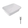 Комплект Qtap Scorpio: Раковина врізна прямокутна 510х390х145 мм White + Донний клапан PU02