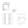 Фото Набір Qtap душова кабіна Taurus Clear 2020x900x900 мм + піддон Robin 90x90x12 см з сифоном
