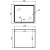 Дзеркало Qtap Mideya (MI2) 800х700 з LED-підсвічуванням Touch, з антизапотіванням, з димером, рег. яскравості