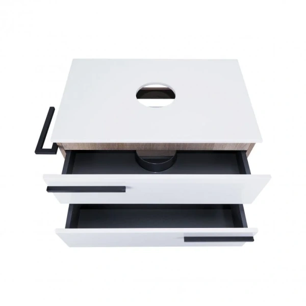 Тумба підлогова Qtap Taurus 800х616х437 White/Whitish oak зі стільницею