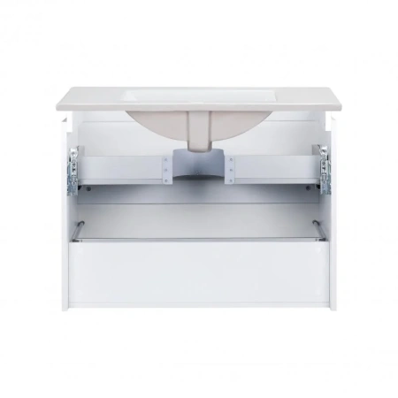 Комплект Qtap Albatross 810х725х460 White тумба підвісна + раковина врізна