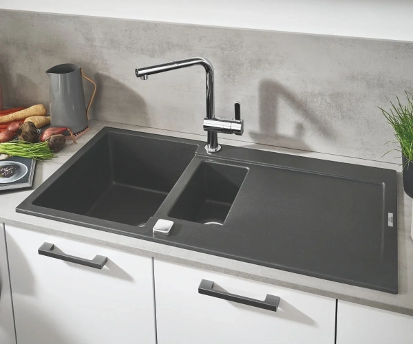 Фото Мийка полуторна з крилом GROHE K-SERIES K 500