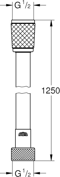 Душовий полімерний шланг 1,25 м GROHE RELEXAFLEX