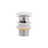 Донний клапан Pop-up для біде з переливом 70х70х110 mm White Qtap
