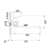 Фото Змішувач для ванни з довгим поворотним виливом (з душовим гарнітуром) хром/білий Qtap Presto