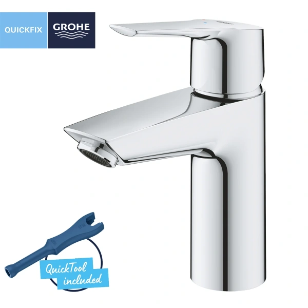 Фото Змішувач для раковини Grohe QuickFix Start S-Size з донним клапаном