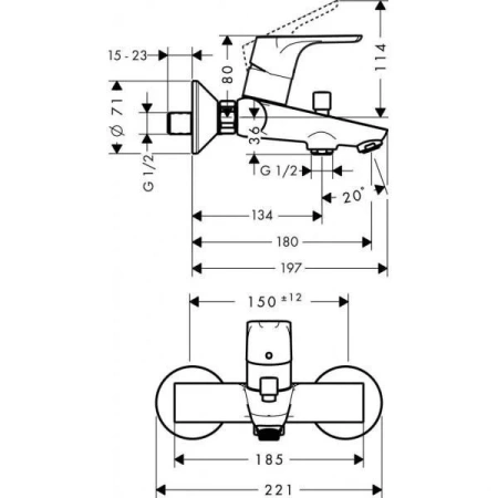 Фото Комплект змішувачів 3 до 1 HANSGROHE FOCUS