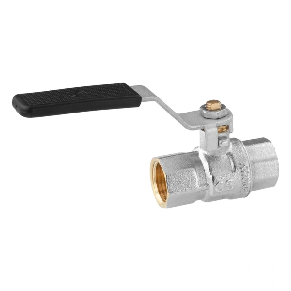 Кран кульовий Kroner 1/2" ВВ PN40 ручка, нікельований